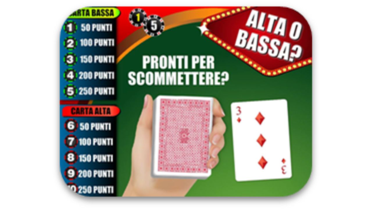 card high low las vegas game
